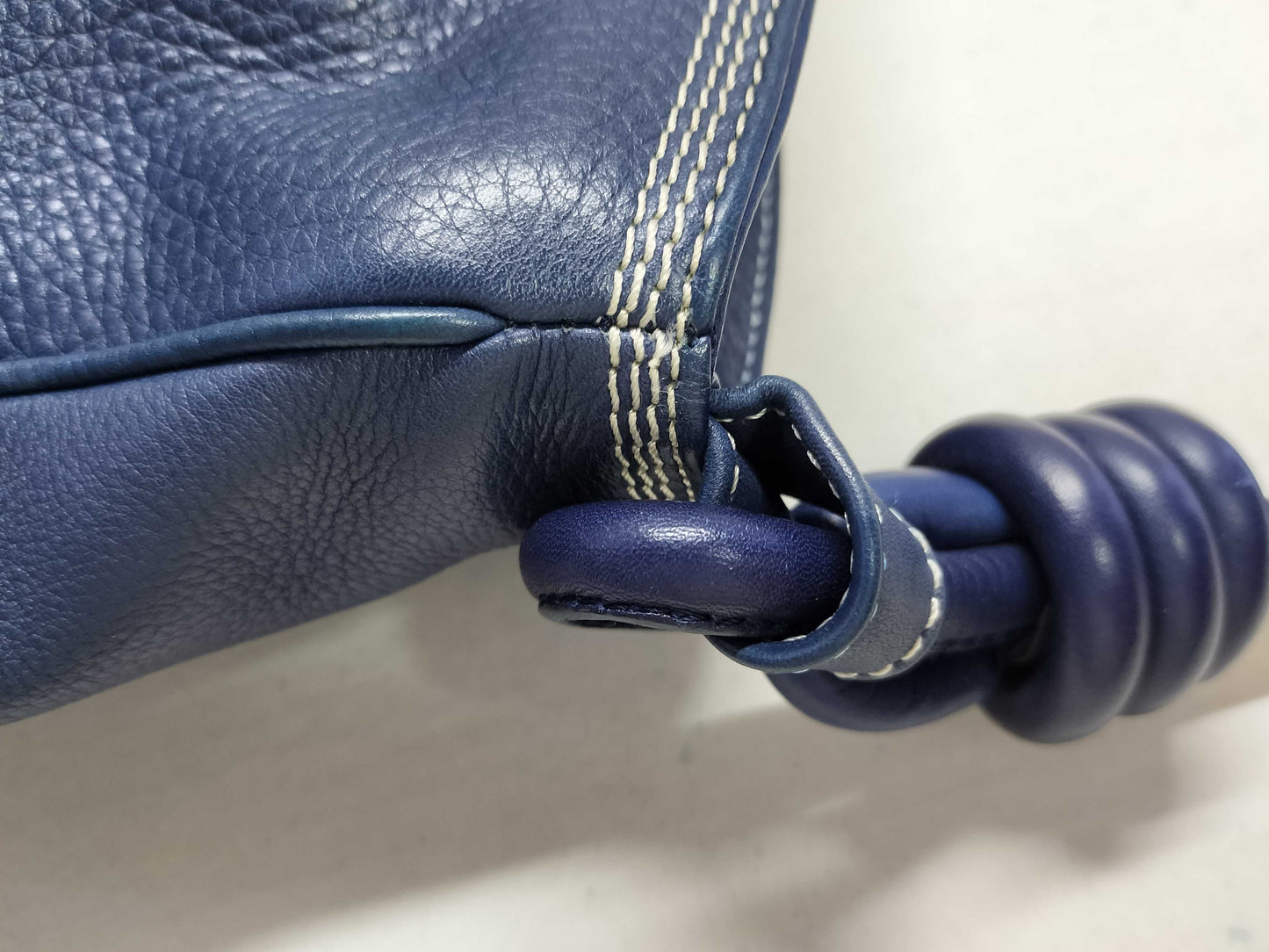 LOEWE Anagram Leather Shoulder Bag Navy Shoulder Bag