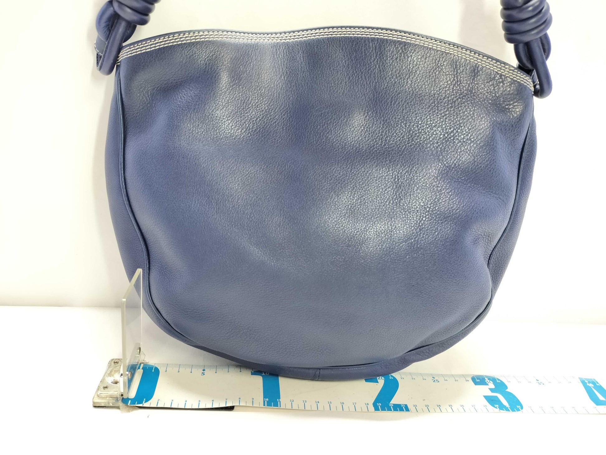 LOEWE Anagram Leather Shoulder Bag Navy Shoulder Bag
