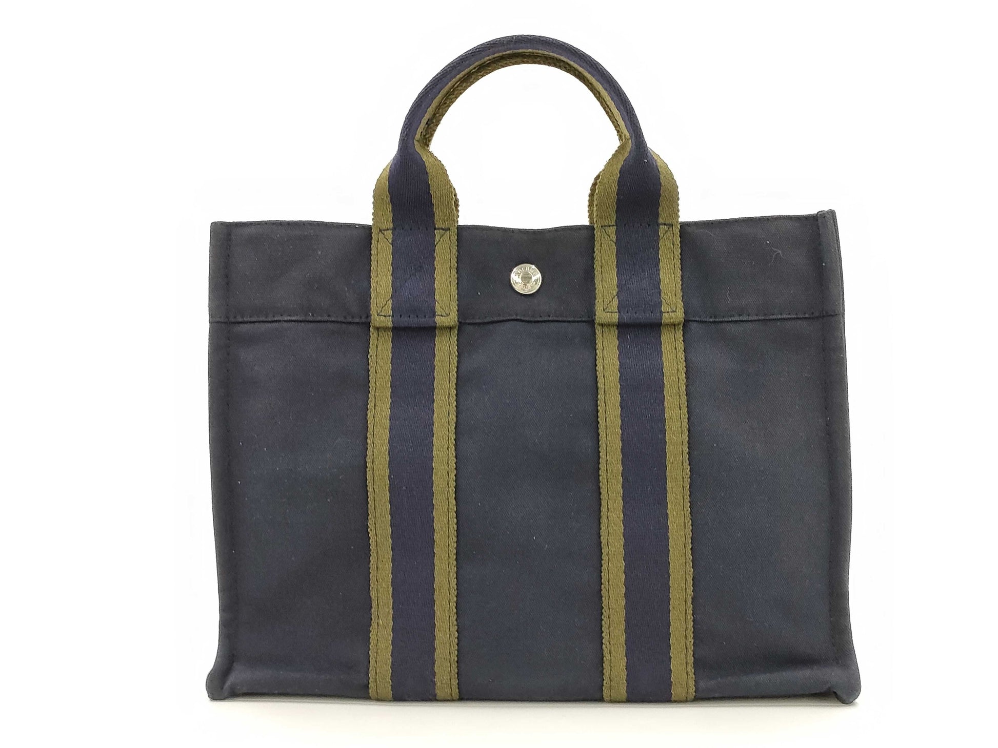 HERMES Fool Toe PM Canvas Mini Tote Bag Handbag Bag