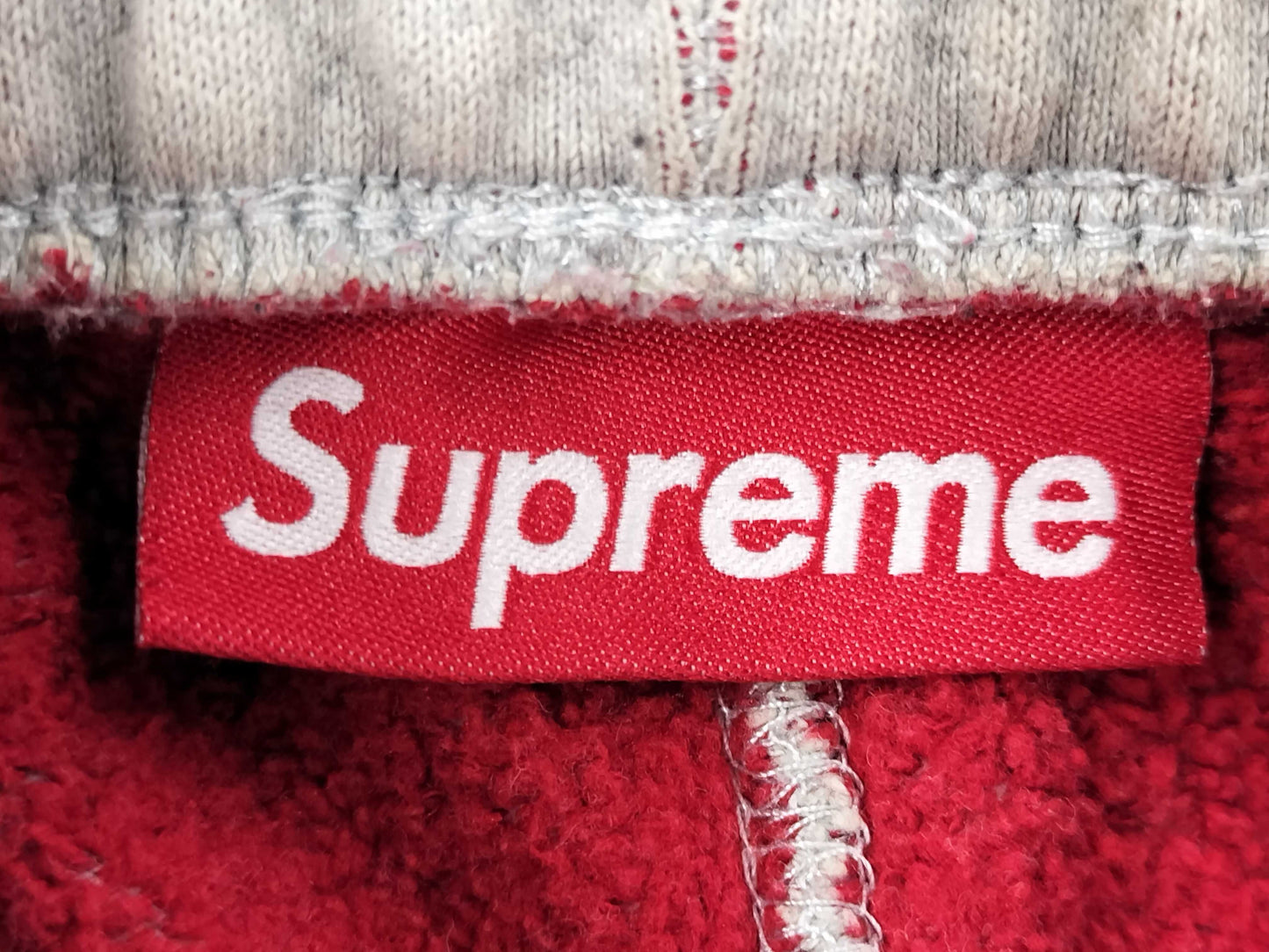 Supreme Sweatpants, Gray, Side Stripe, Logo, Size S