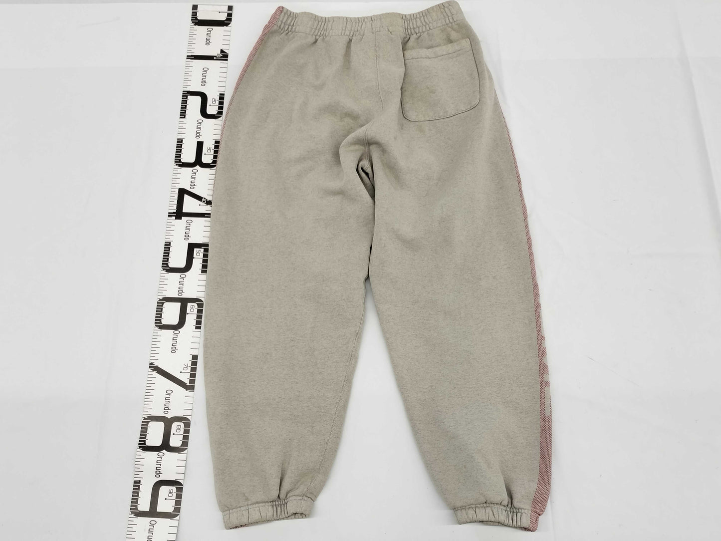 Supreme Sweatpants, Gray, Side Stripe, Logo, Size S