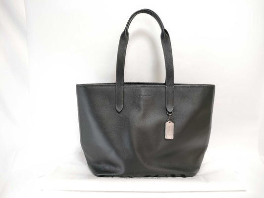 COACH COACH Leather Tote Bag C9876 Black Tote Bag