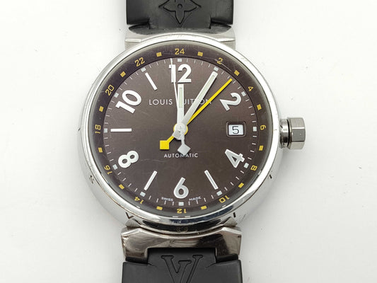 LOUIS VUITTON Tambour Q1131 DP3882 Quartz Brown Dial Immovable Men's Watch