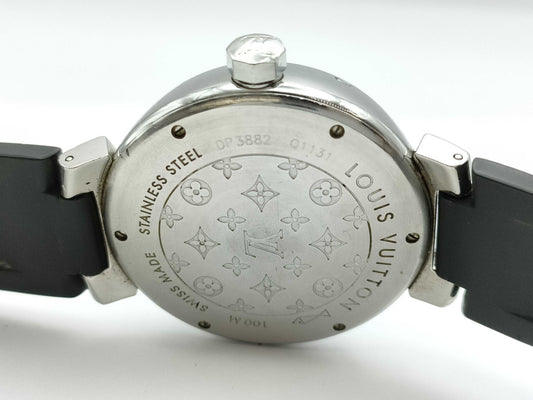 LOUIS VUITTON Tambour Q1131 DP3882 Quartz Brown Dial Immovable Men's Watch
