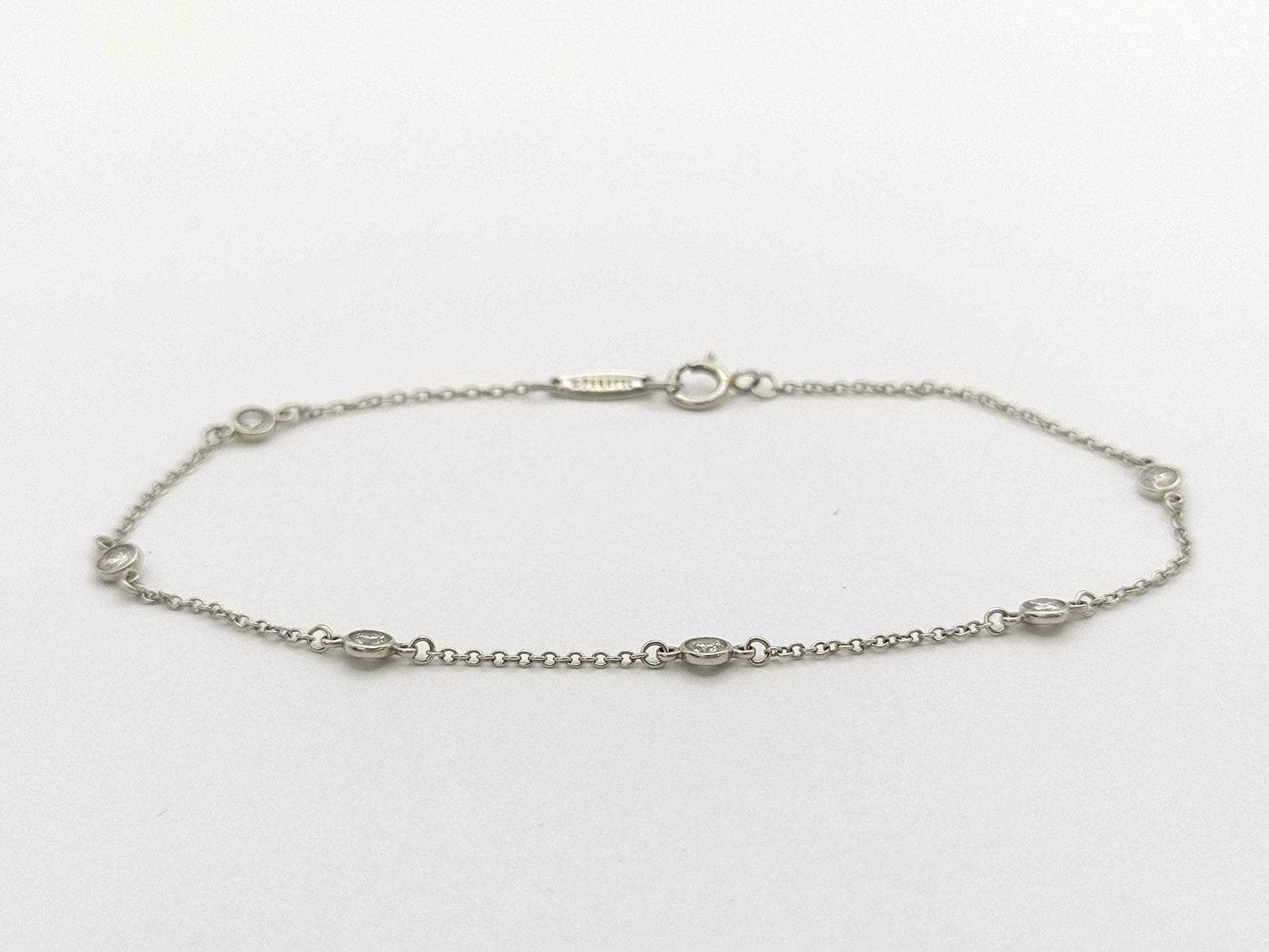 Tiffany&Co. By-the-Yard 6PD Pt950 1.7g Bracelet Bangle