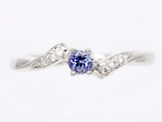 Tanzanite Diamond Pt950 2.4g Ring