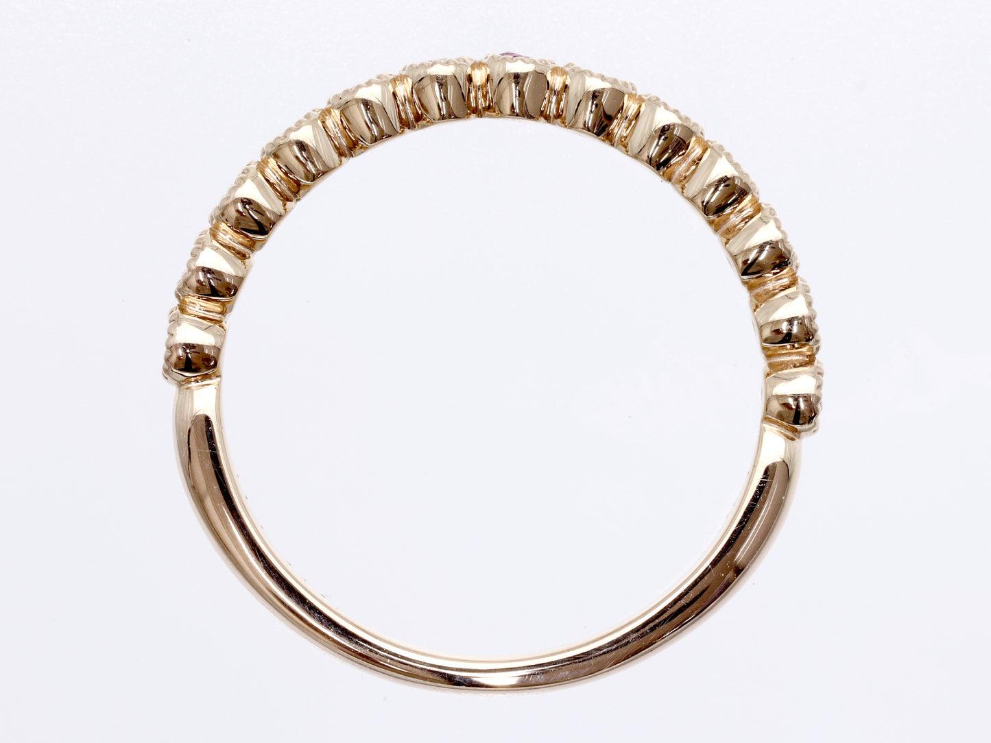 Sapphire Diamond 010/008 Engraved K18 2.2g Ring