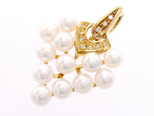 Pearl Diameter Approx. 5.5-5.8mm D0.09ct K18 7.3g Pendant Top