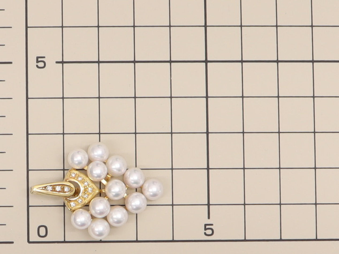 Pearl Diameter Approx. 5.5-5.8mm D0.09ct K18 7.3g Pendant Top