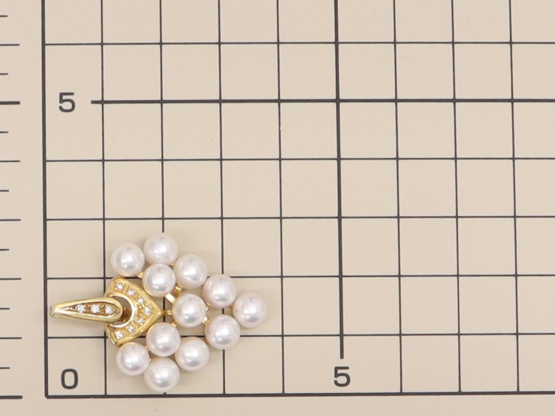 Pearl Diameter Approx. 5.5-5.8mm D0.09ct K18 7.3g Pendant Top