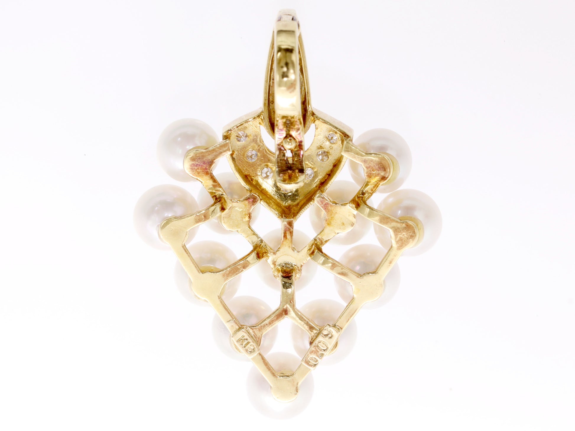 Pearl Diameter Approx. 5.5-5.8mm D0.09ct K18 7.3g Pendant Top