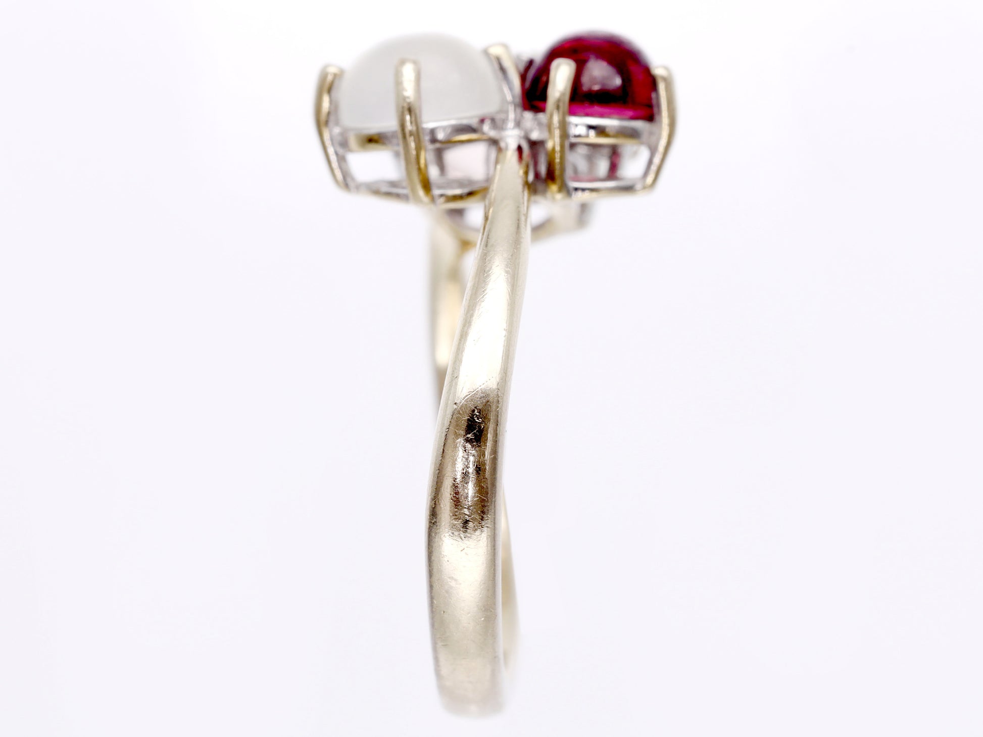 TASAKI Mousse Stone Garnet D0.03ct K18WG 3.4g Ring