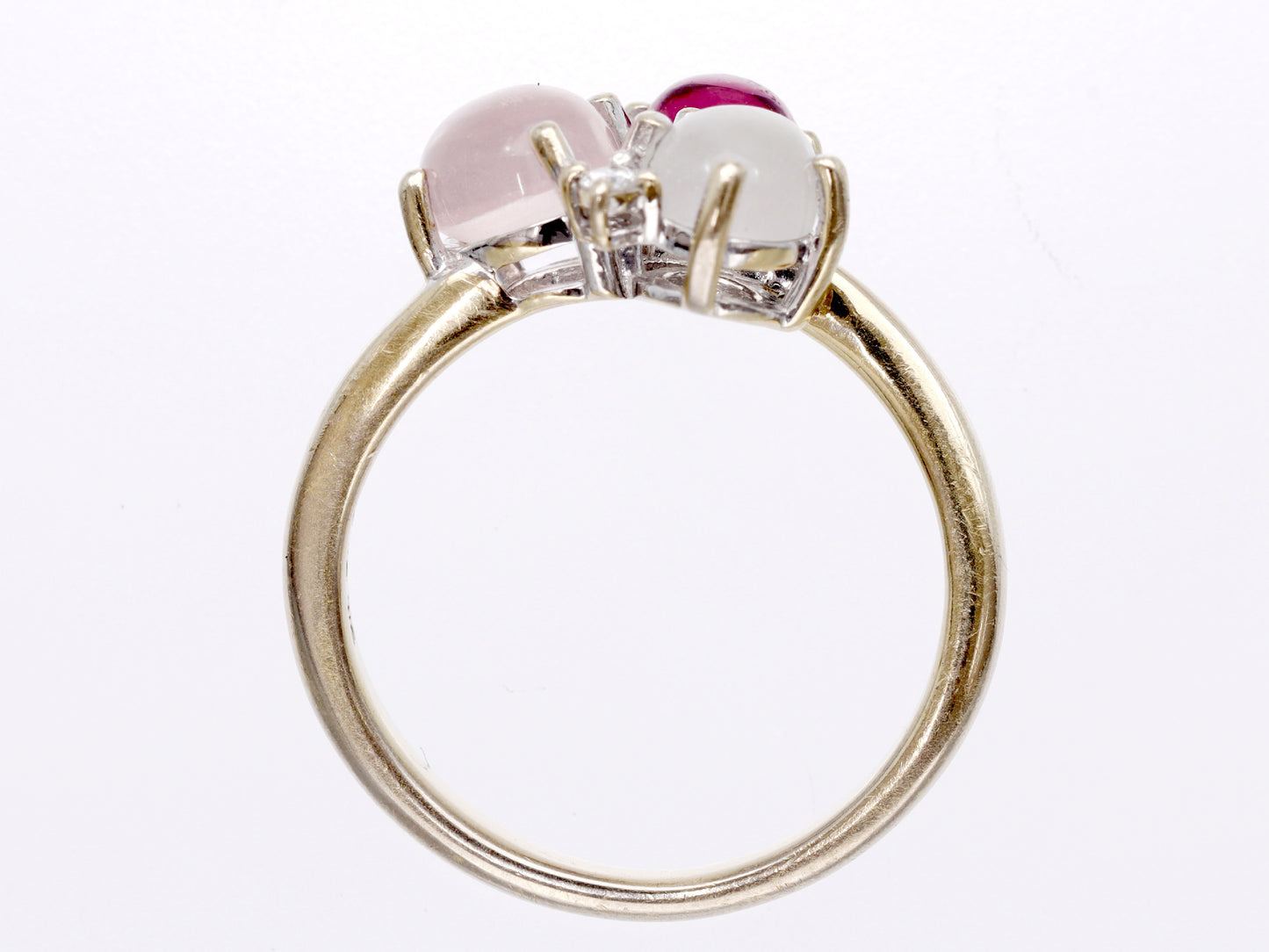 TASAKI Mousse Stone Garnet D0.03ct K18WG 3.4g Ring
