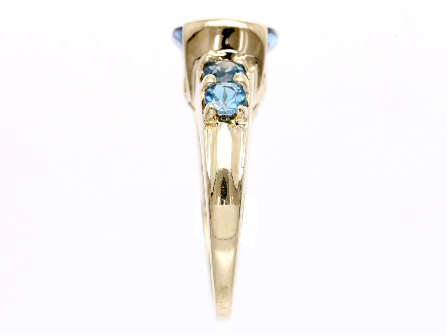 Blue Topaz K10 3.0g Ring