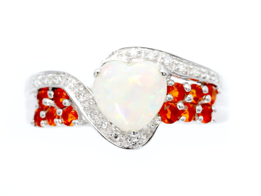 Opal Mexican Opal Diamond 14K 3.4g Ring