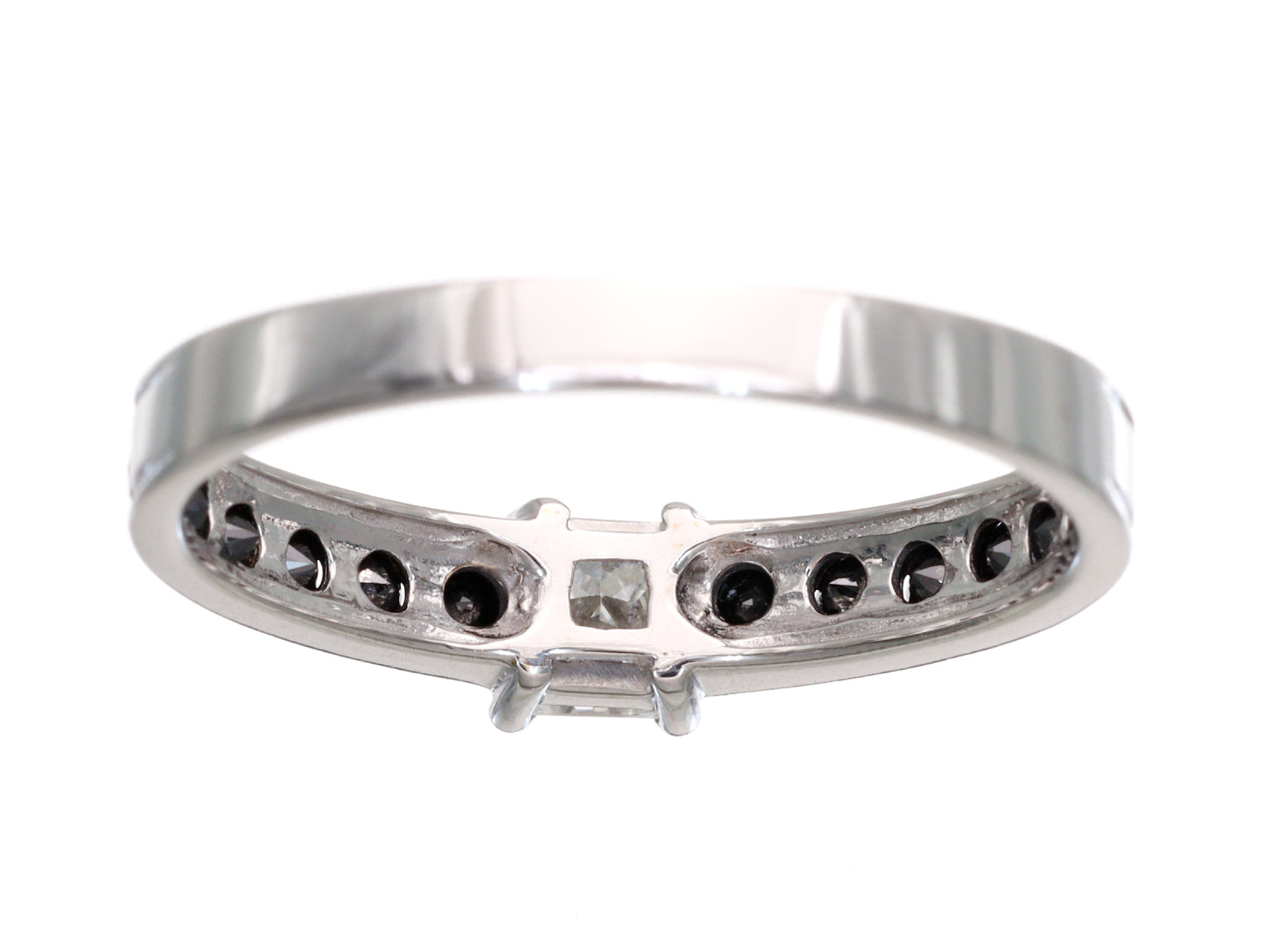D0.277ct BLKD0.31ct K18WG 2.0g Ring