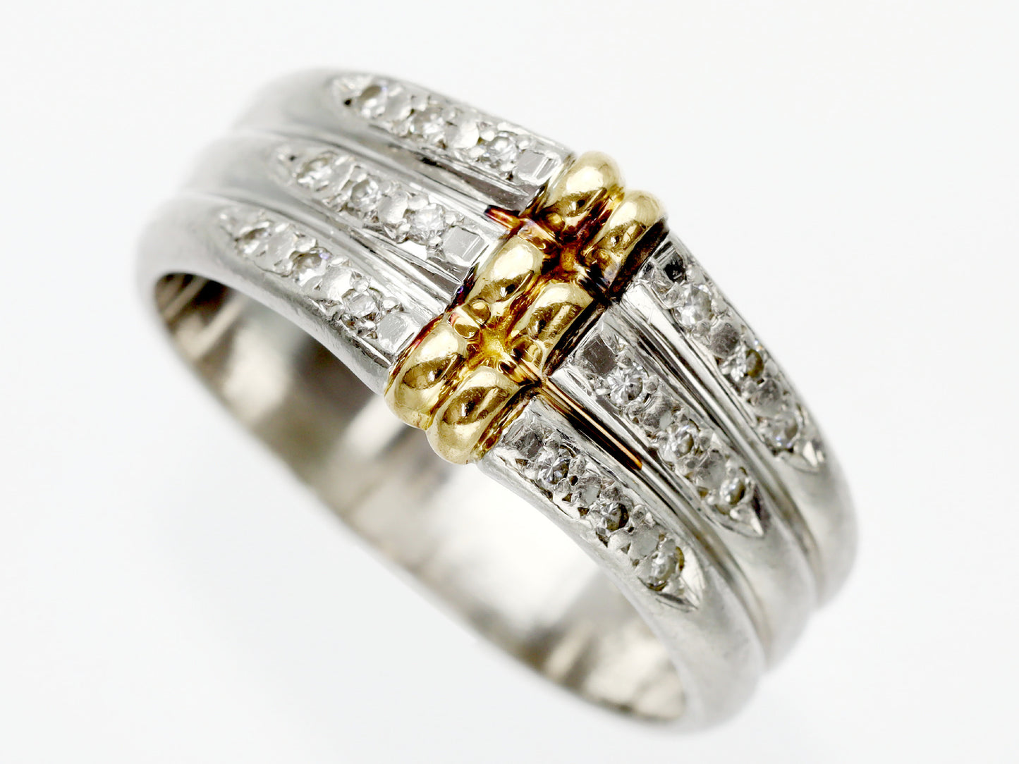 D0.12ct Pt850/K18 7.0g Ring