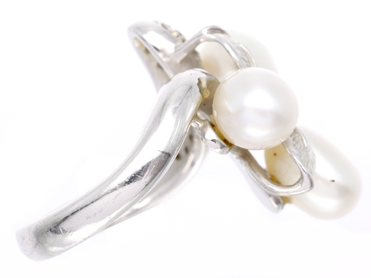 Freshwater Pearl Diameter Approx. 6.3-8.5mm D0.10ct Pt900 10.0g Ring