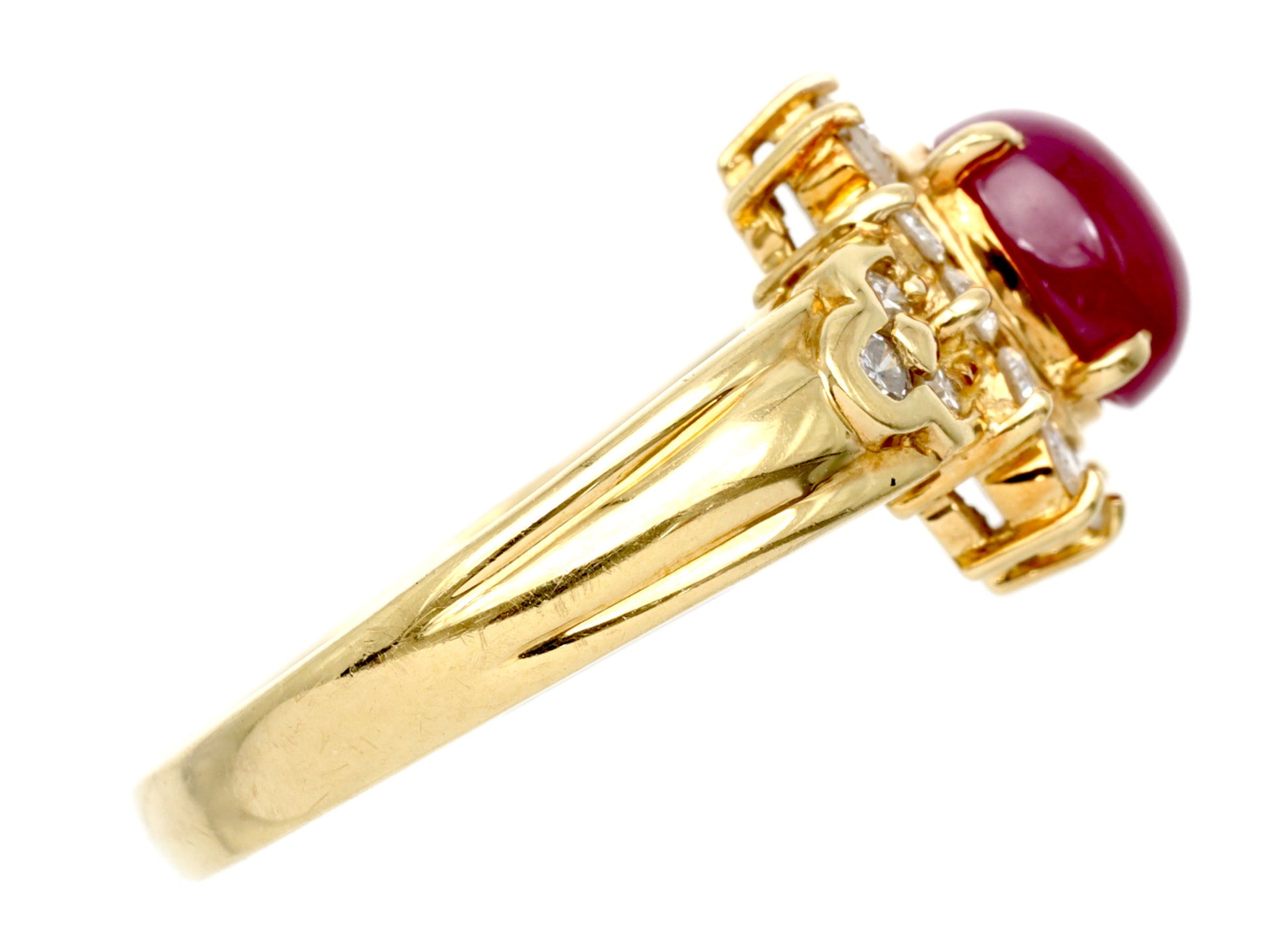Colored Stone 1.52ct D0.45ct K18 4.5g Ring