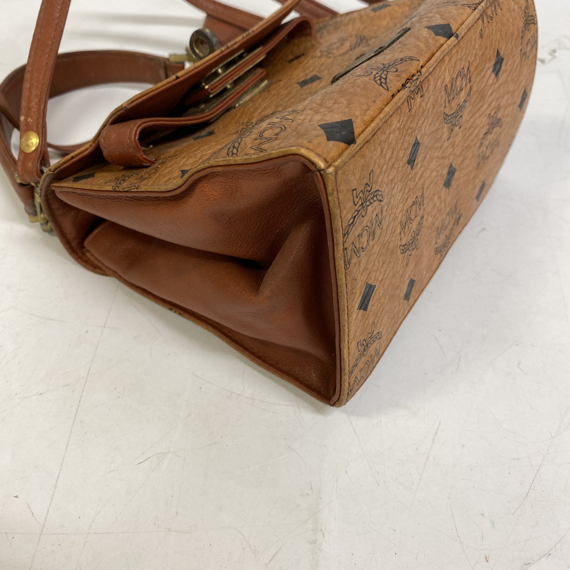 MCM MCM Turnlock Mini 2way Hand Shoulder Bag Brown Shoulder Bag