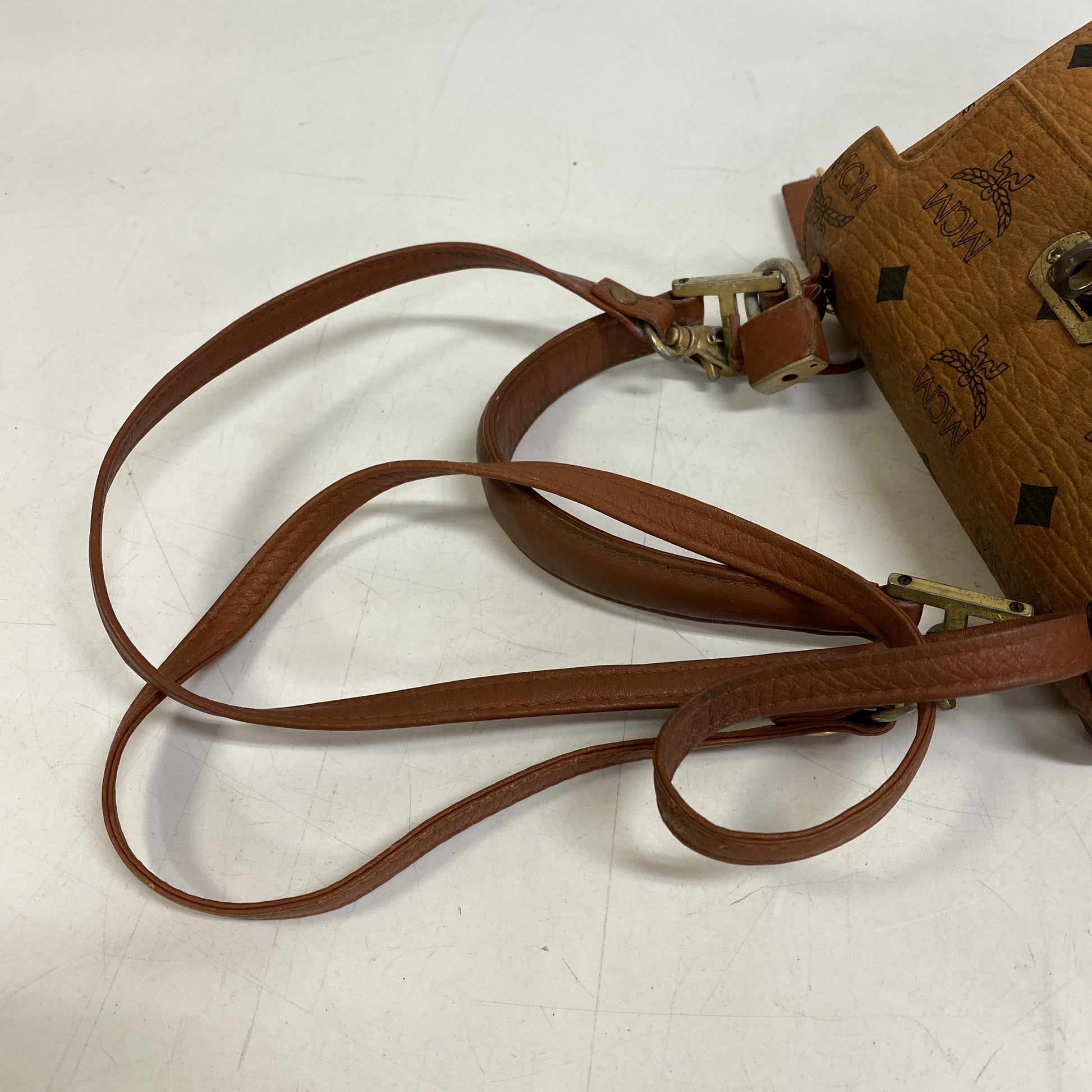 MCM MCM Turnlock Mini 2way Hand Shoulder Bag Brown Shoulder Bag