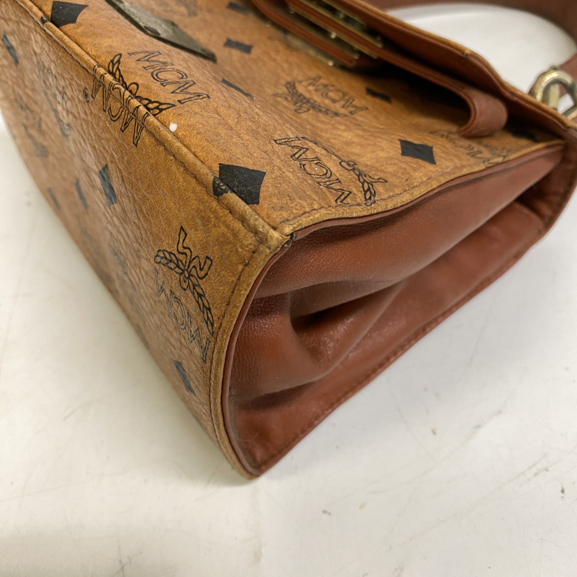 MCM MCM Turnlock Mini 2way Hand Shoulder Bag Brown Shoulder Bag