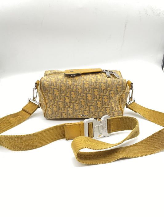 Dior Oblique Lango 22 Canvas and Leather Shoulder Bag