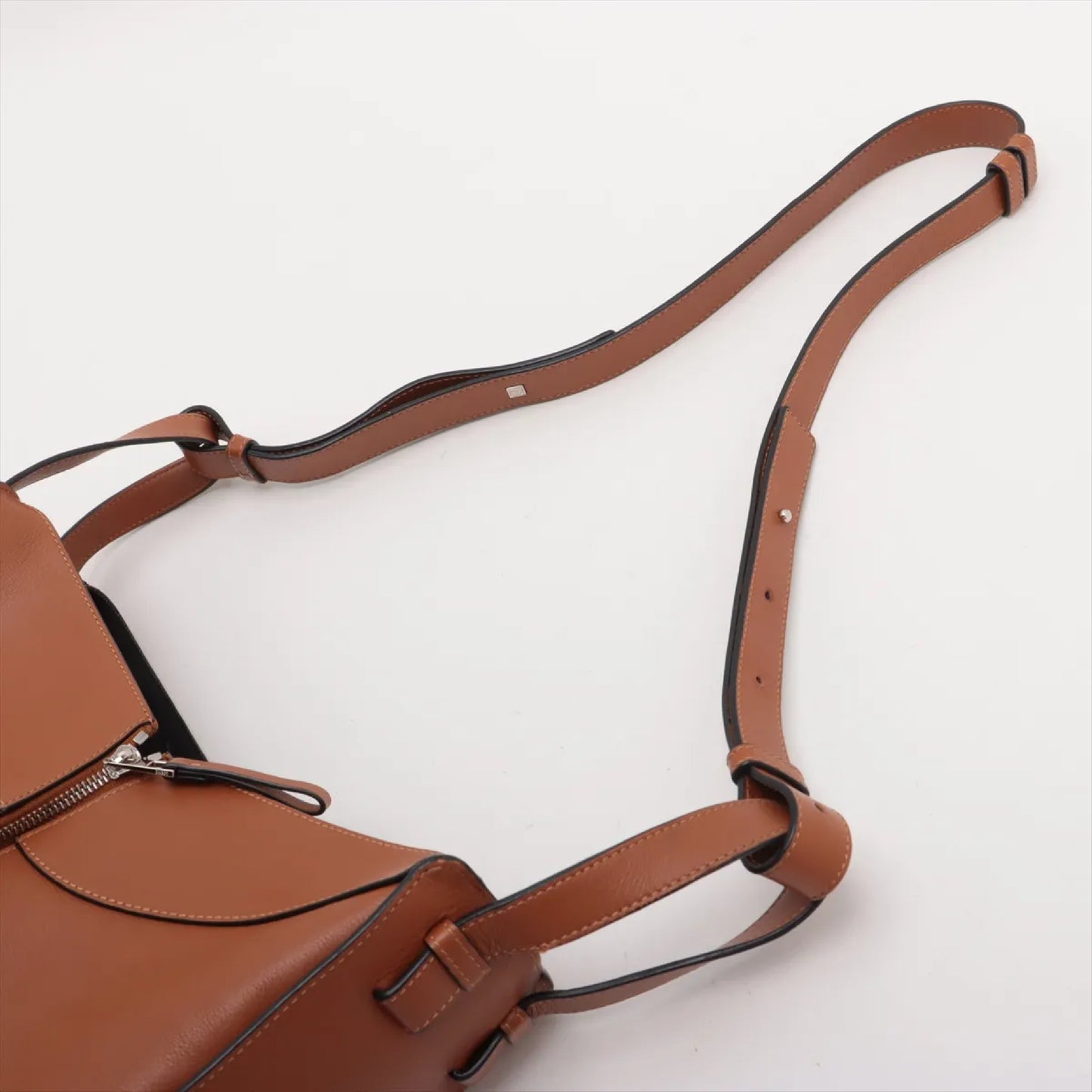 LOEWE Hammock Medium Leather 2-Way Handbag Brown Shoulder Bag