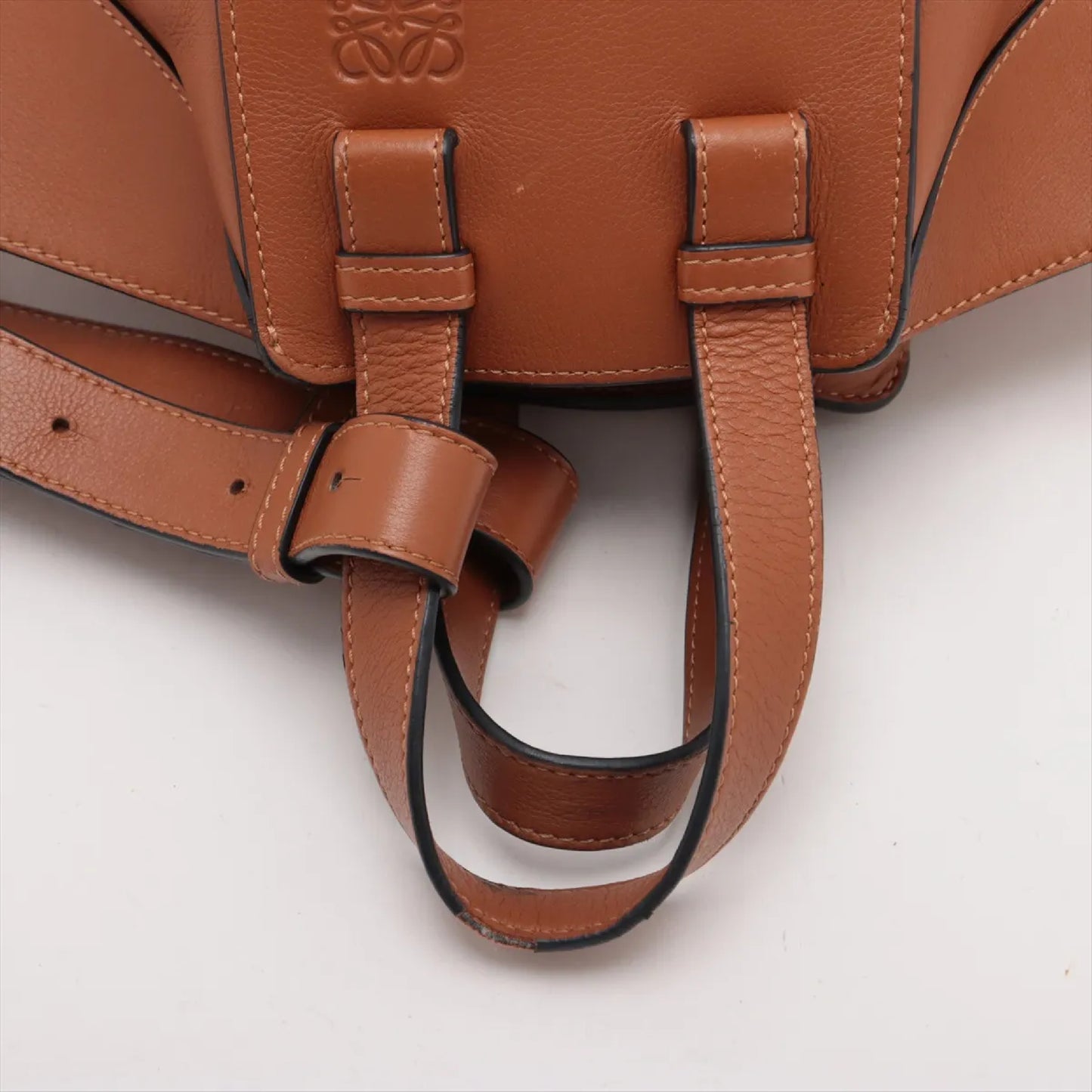 LOEWE Hammock Medium Leather 2-Way Handbag Brown Shoulder Bag