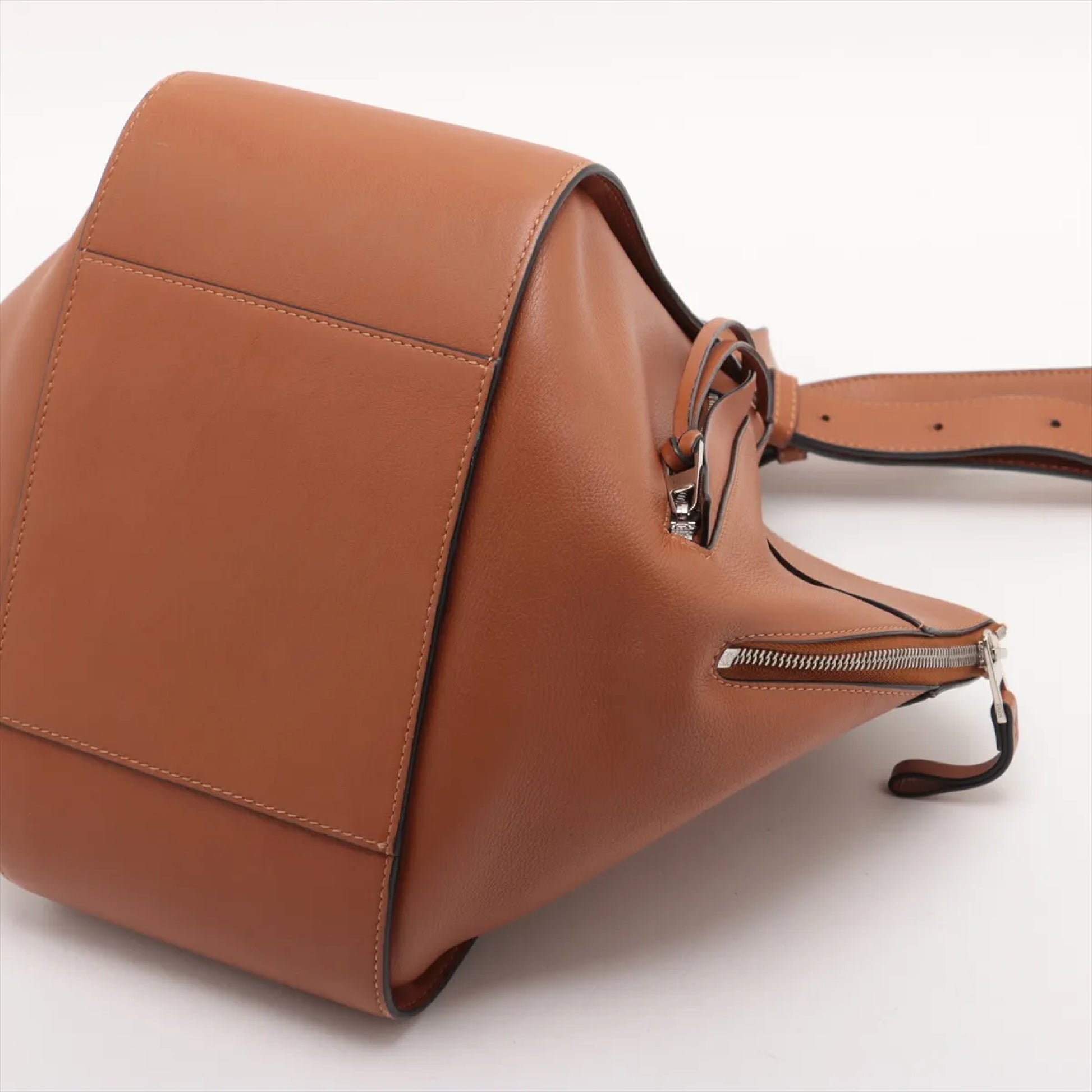 LOEWE Hammock Medium Leather 2-Way Handbag Brown Shoulder Bag