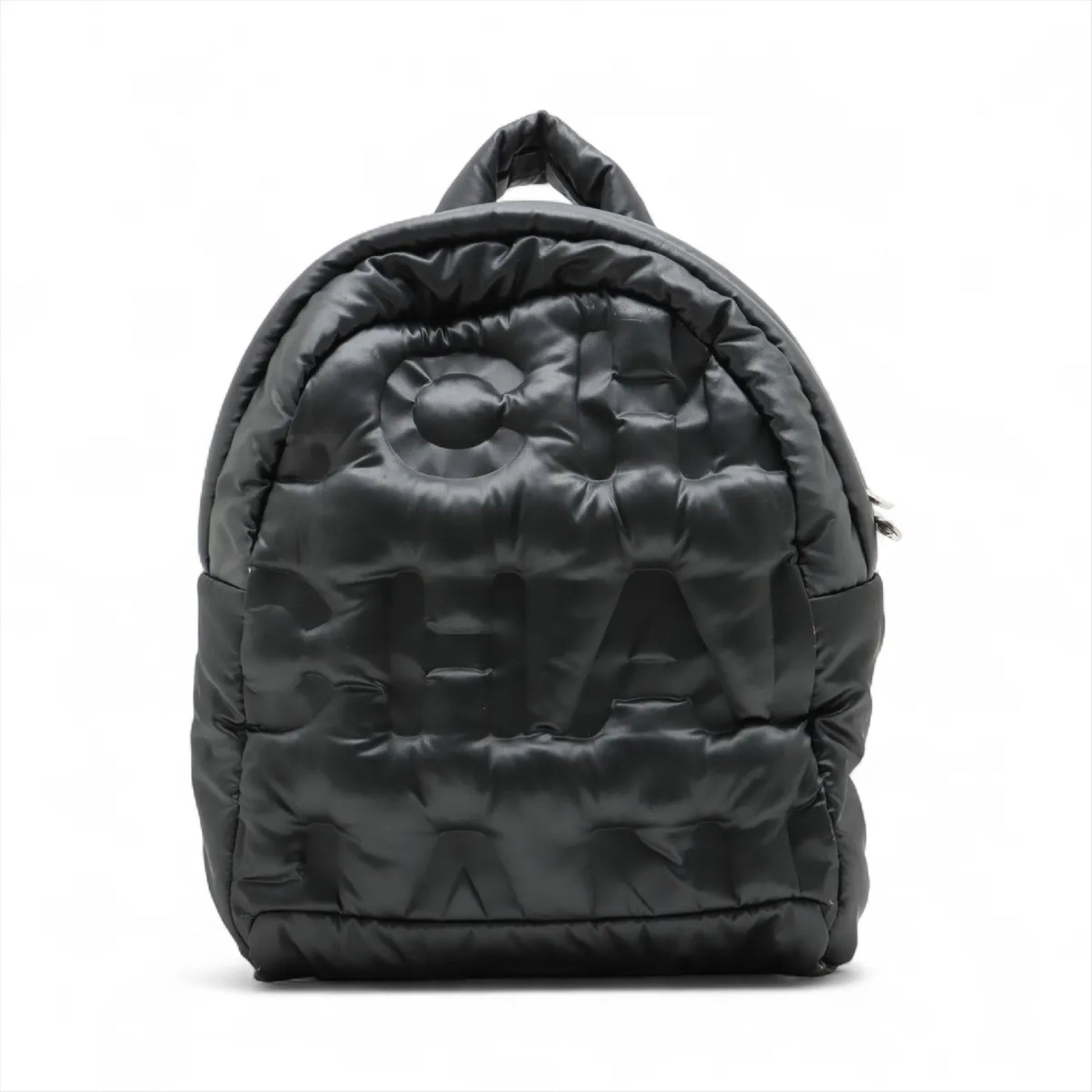 CHANEL Doudone Embossed Logo Nylon Series 24 Storage Bag Rucksack