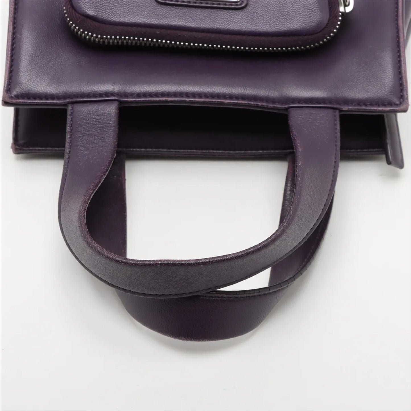 PRADA Nappa Leather 2-Way Handbag 1BG418 Shoulder Bag with Strap & Pouch