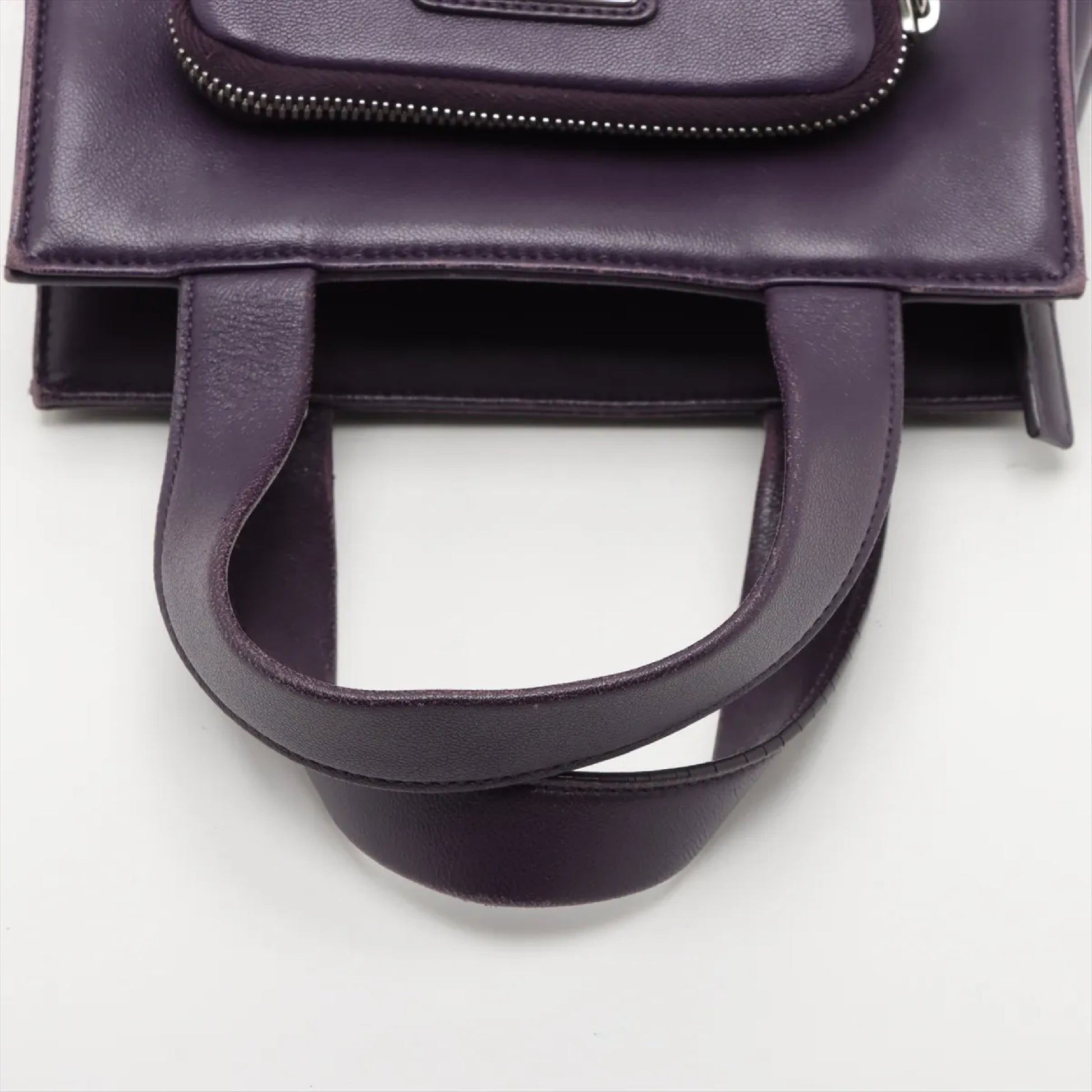 PRADA Nappa Leather 2-Way Handbag 1BG418 Shoulder Bag with Strap & Pouch