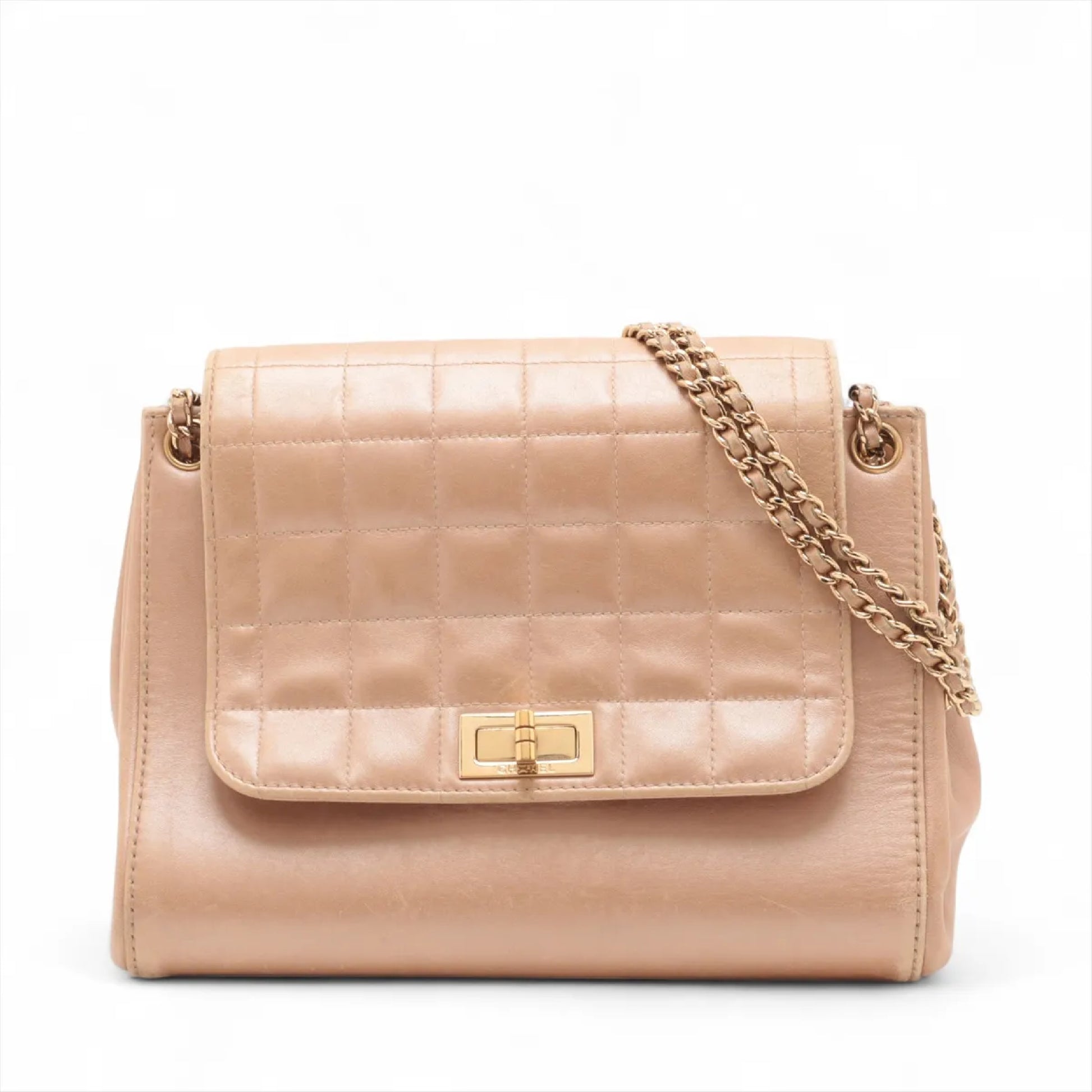 CHANEL Chocolate Bar Lambskin Chain Shoulder Bag 2.55 Series 7 Shoulder Bag