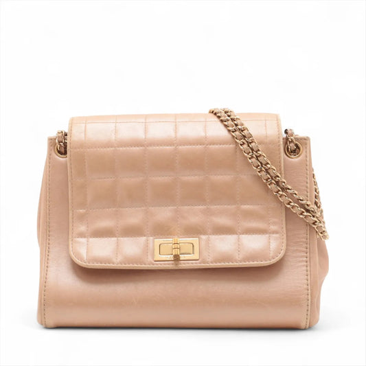 CHANEL Chocolate Bar Lambskin Chain Shoulder Bag 2.55 Series 7 Shoulder Bag