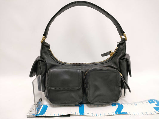 Miu Miu Miu Nappa Leather Pocket Bag Black Handbag