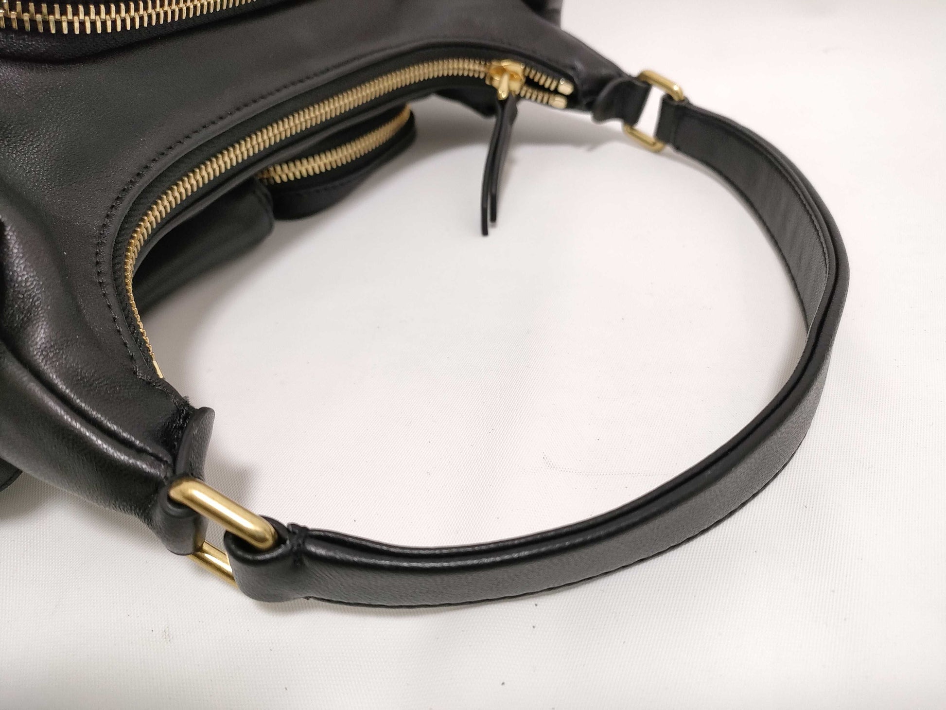 Miu Miu Miu Nappa Leather Pocket Bag Black Handbag
