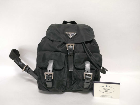 PRADA nylon Prada backpack, black nylon backpack