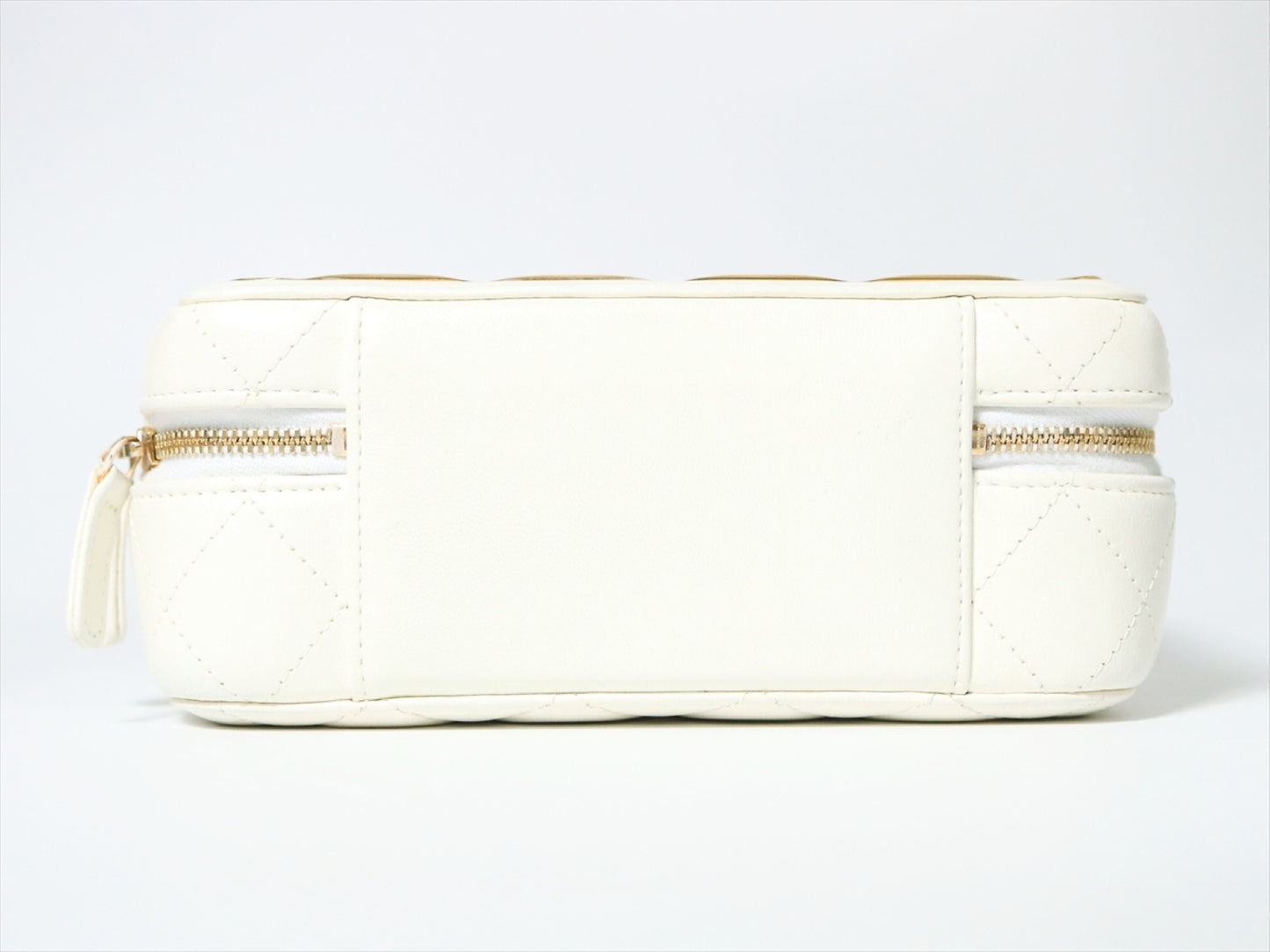 CHANEL Matlasse 2way Handbag Chain Shoulder Bag Random Plate Gold x White Vanity Shoulder Bag
