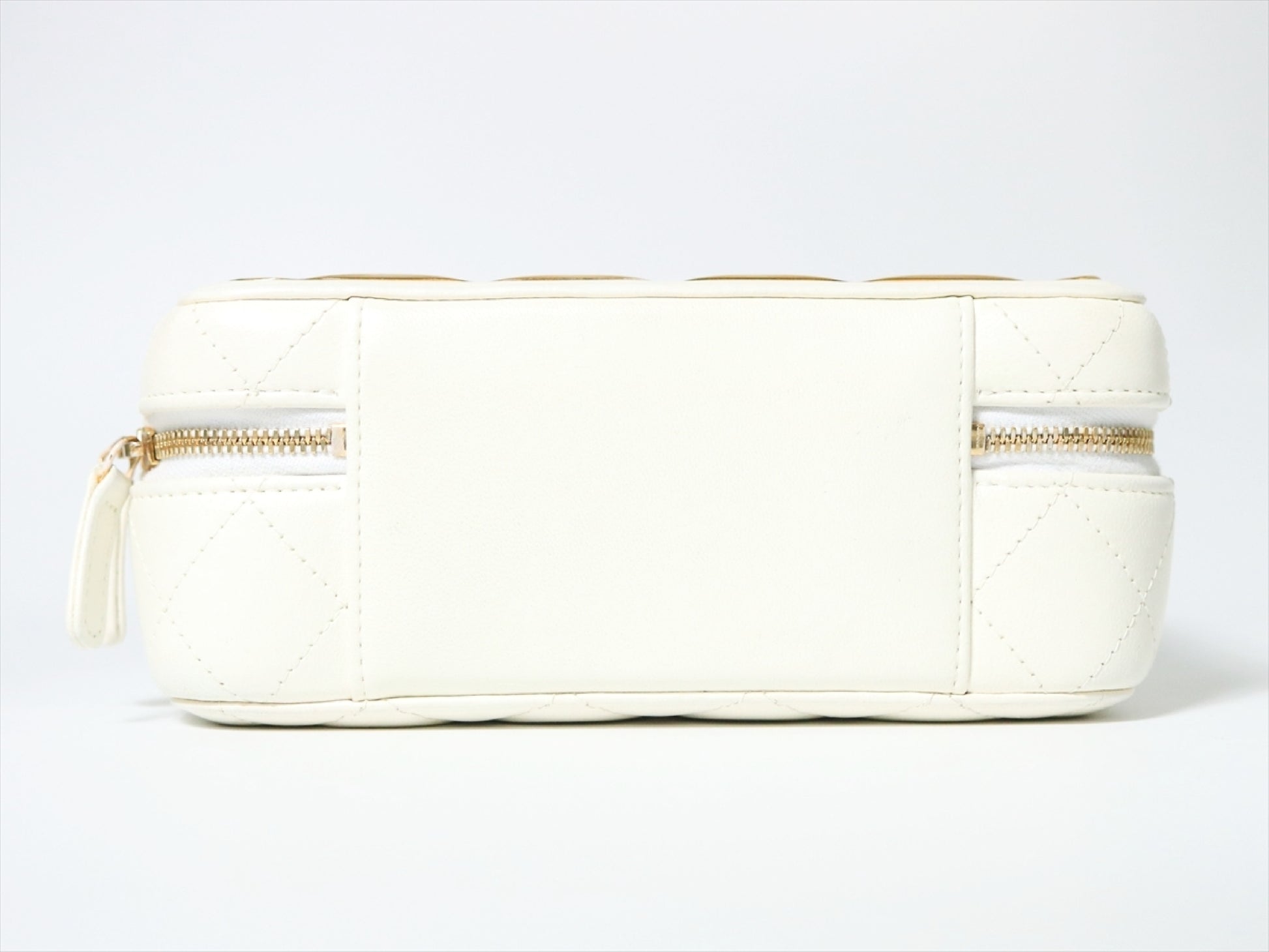 CHANEL Matlasse 2way Handbag Chain Shoulder Bag Random Plate Gold x White Vanity Shoulder Bag