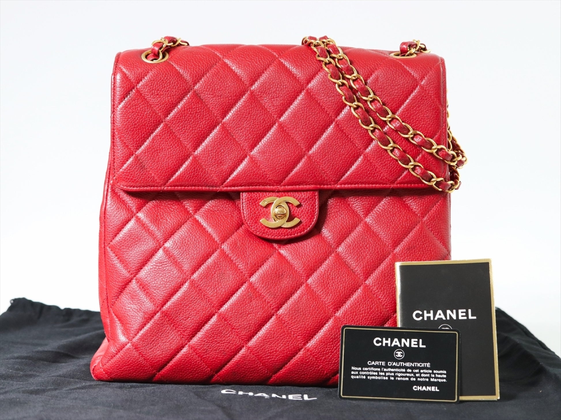 CHANEL Matlasse Double Face Caviar Skin Chain Shoulder Bag Gold Fittings Shoulder Bag