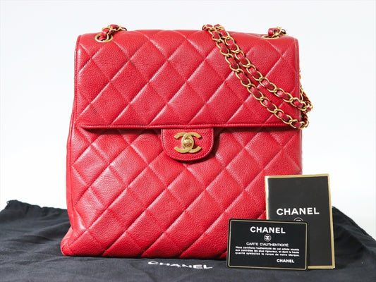 CHANEL Matlasse Double Face Caviar Skin Chain Shoulder Bag Gold Fittings Shoulder Bag