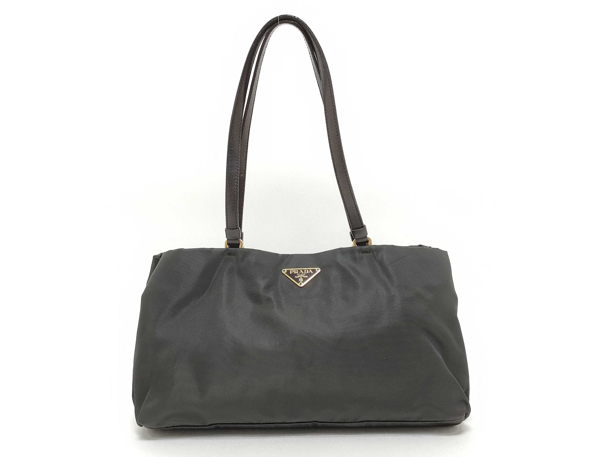 PRADA Nylon PRADA Triangle Logo Handbag Tote Bag