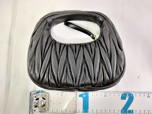 Miu Miu Miu Miu Lamb Matelasse Wonder 2-Way Shoulder Bag 5BP078 Black Box, Strap, and Dust Bag Included