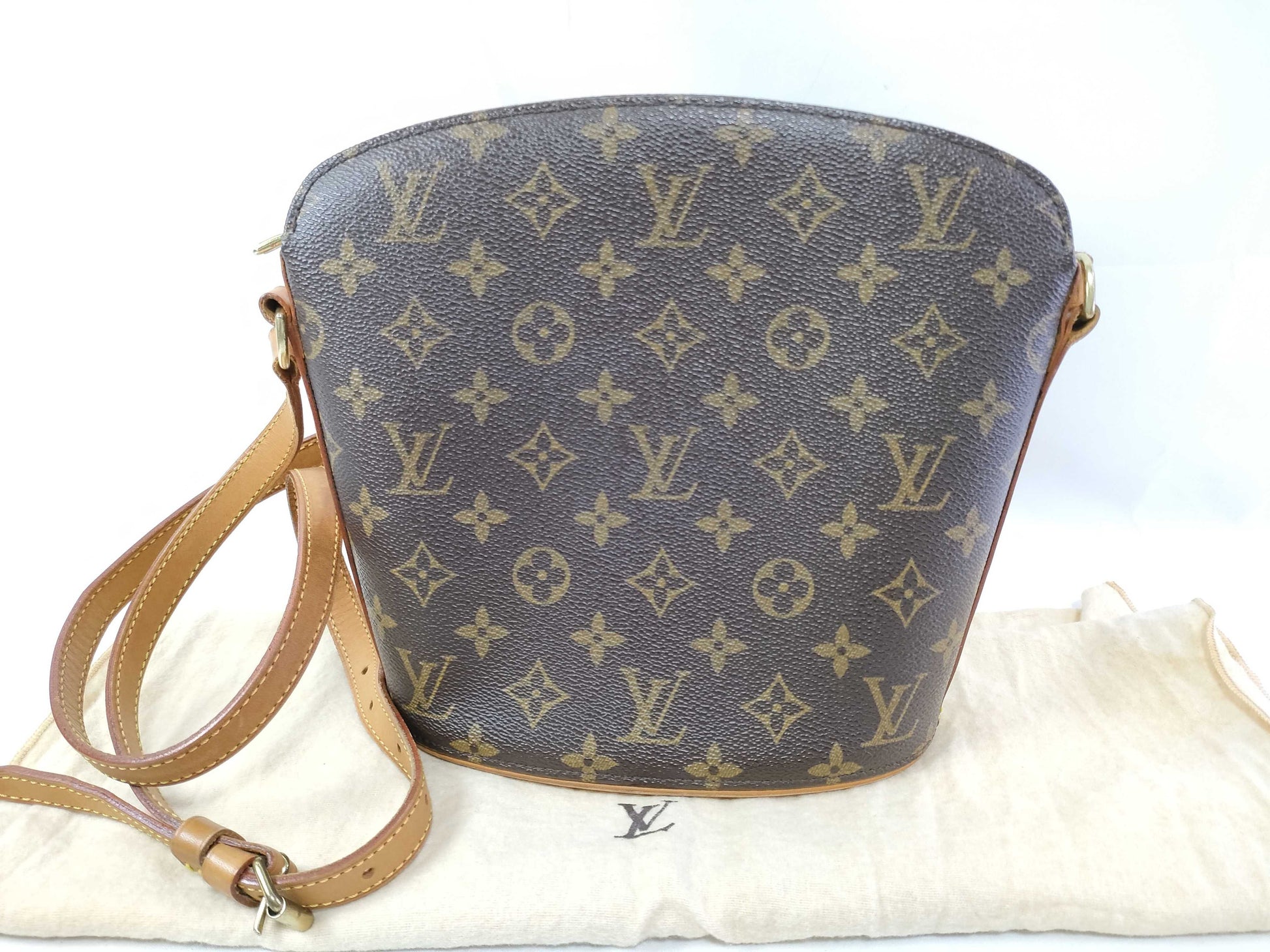 LOUIS VUITTON Monogram Drouot Shoulder Bag