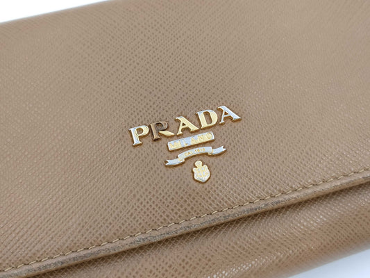 PRADA long wallet brown wallet
