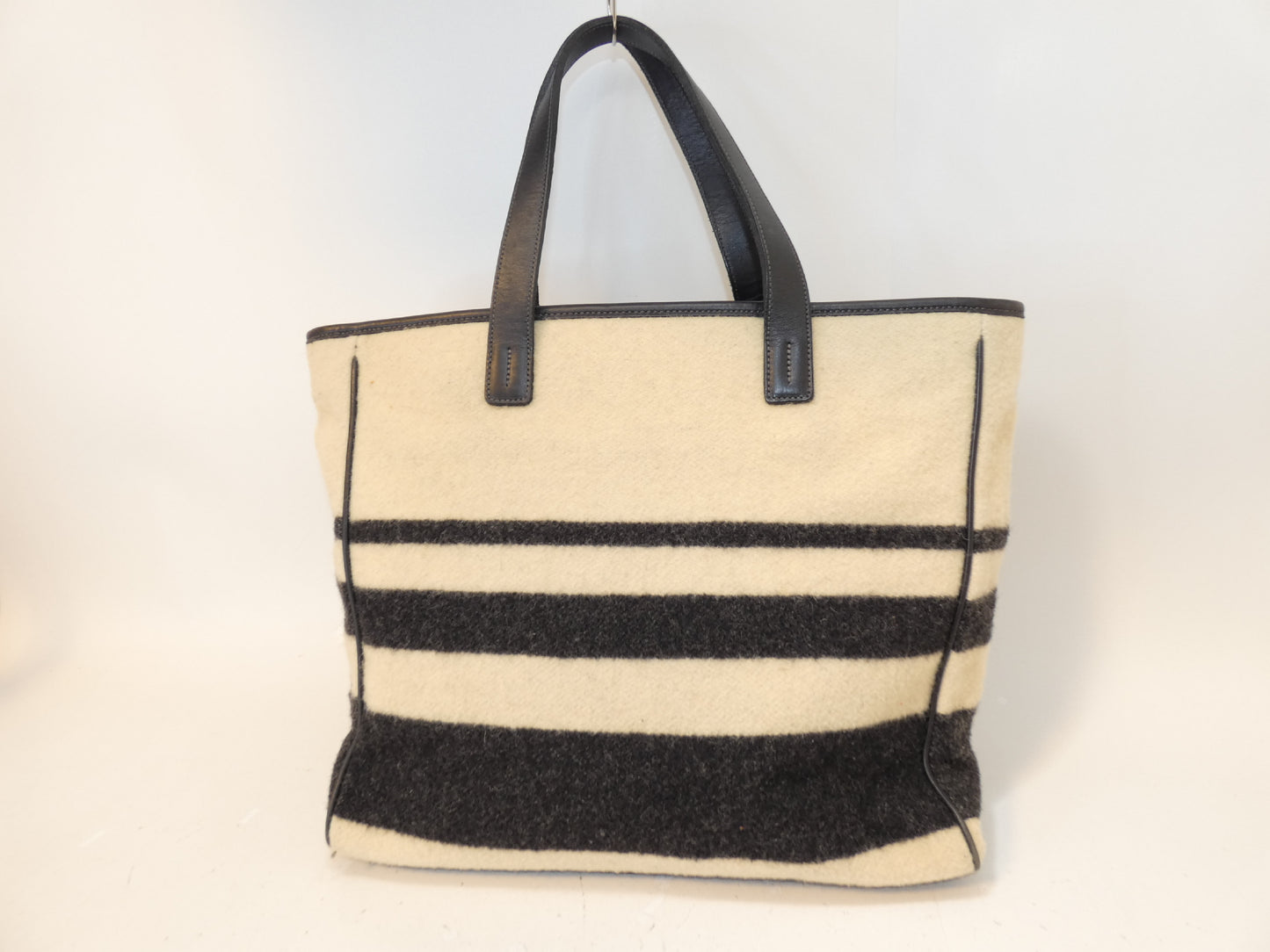 COACH Wool and Leather Shoulder Tote Bag