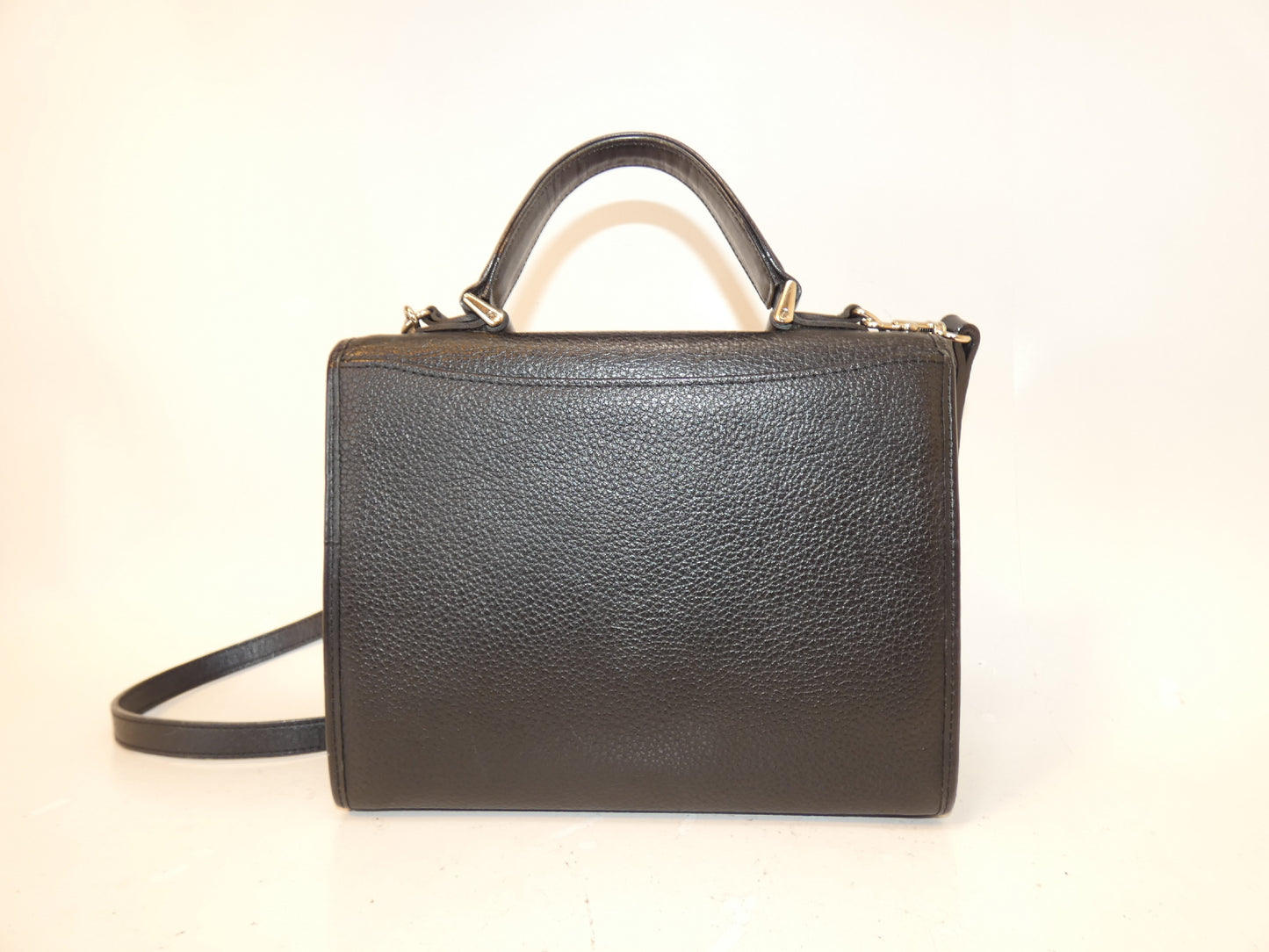 BURBERRY 2-way leather black hand/shoulder bag
