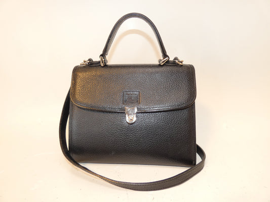 BURBERRY 2-way leather black hand/shoulder bag