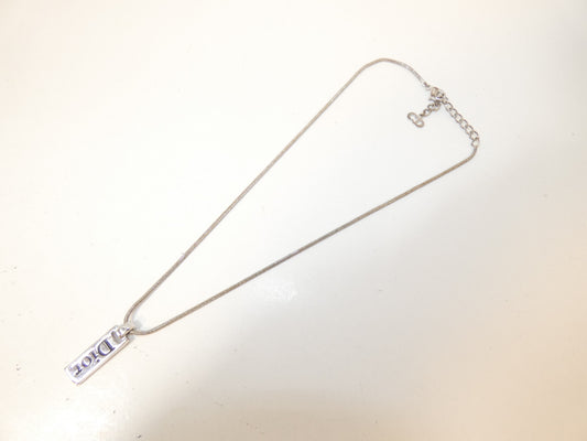 Dior Plate Logo Necklace Necklace